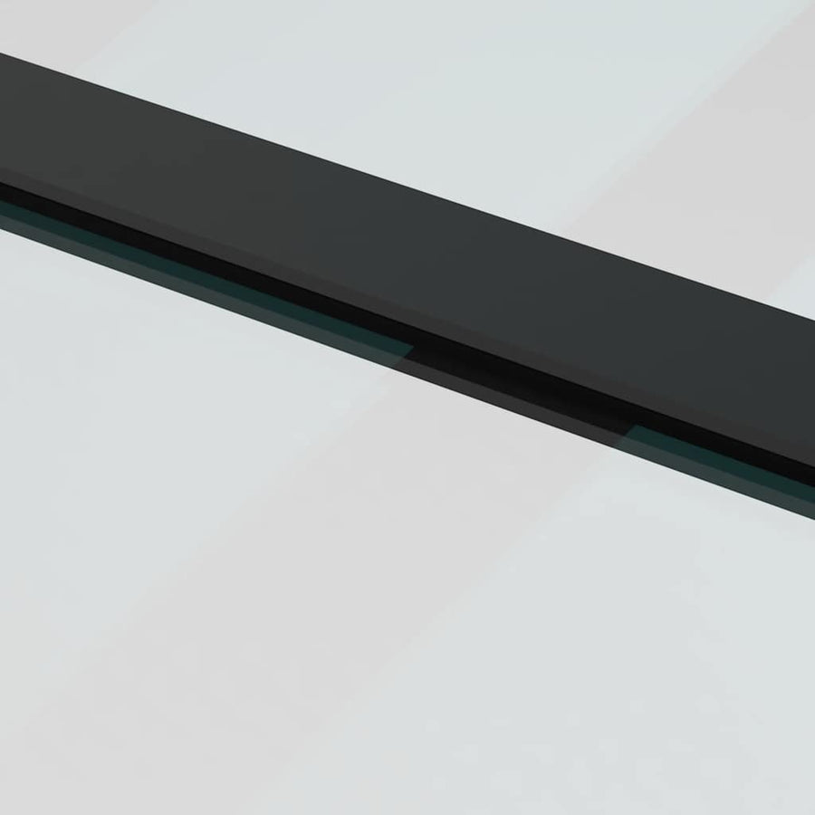 Schuifdeur met beslagset 102x205 cm ESG glas zwart