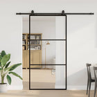 Sliding door with hardware set 102x205 cm ESG glass black