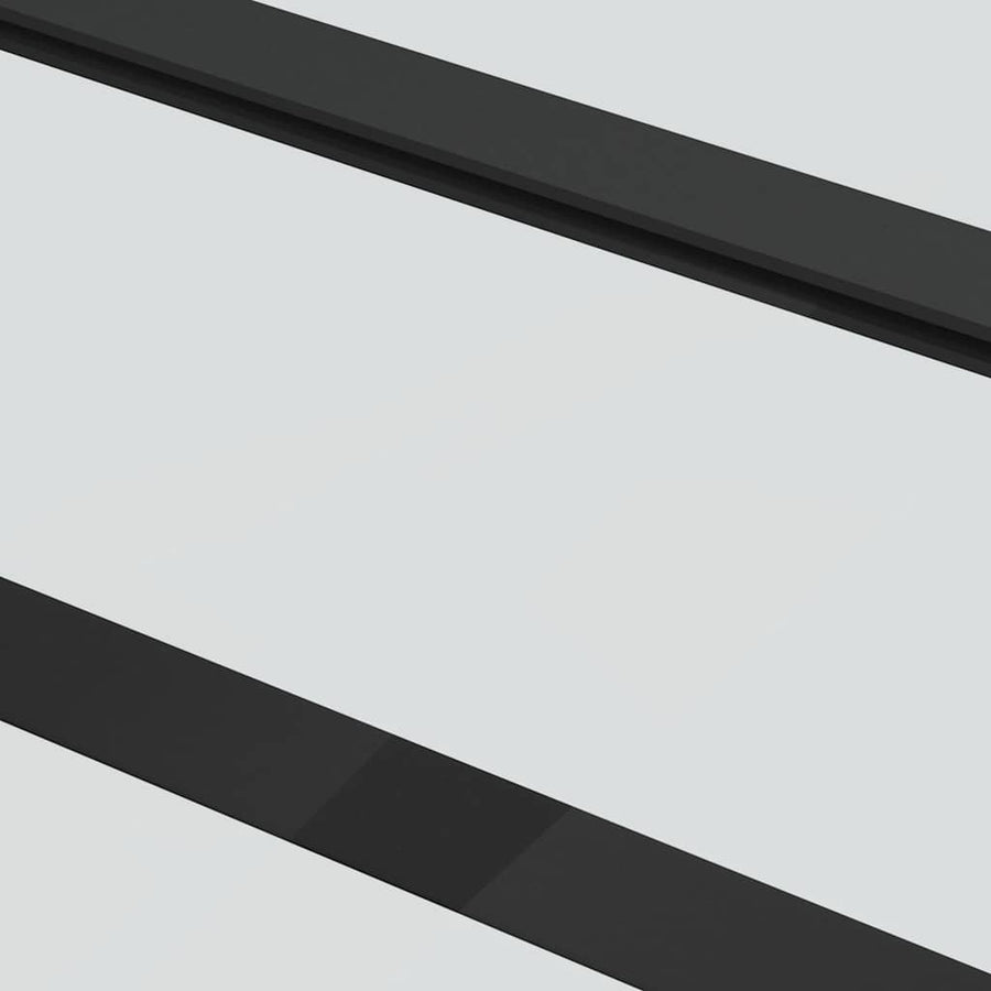 Schuifdeur met beslagset 90x205 cm ESG glas zwart