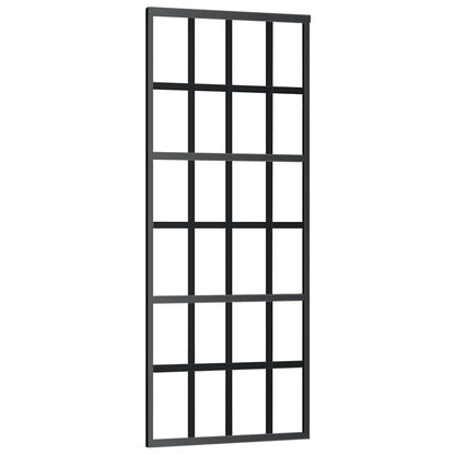 Schuifdeur met beslagset 76x205 cm ESG glas zwart