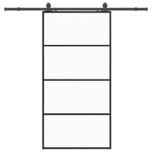 Schuifdeur met beslagset 102,5x205 cm ESG glas zwart