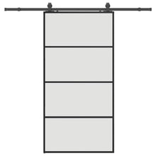 Schuifdeur met beslagset 102,5x205 cm ESG glas zwart