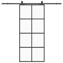 Schuifdeur met beslagset 90x205 cm ESG glas zwart