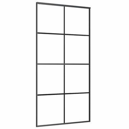 Schuifdeur met beslagset 102,5x205 cm ESG glas zwart