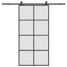 Schuifdeur met beslagset 102,5x205 cm ESG glas zwart