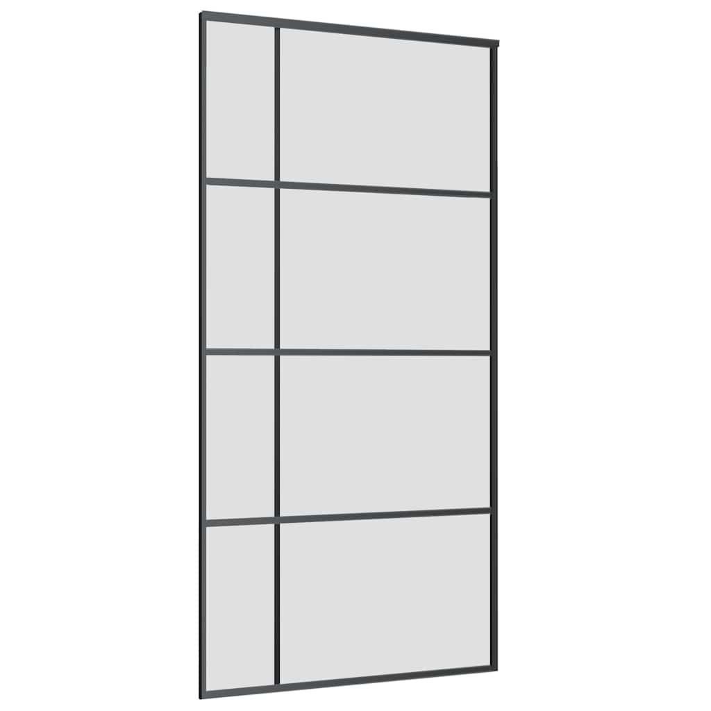 Schuifdeur met beslagset 102,5x205 cm ESG glas zwart