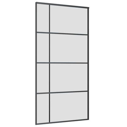 Schuifdeur met beslagset 102,5x205 cm ESG glas zwart