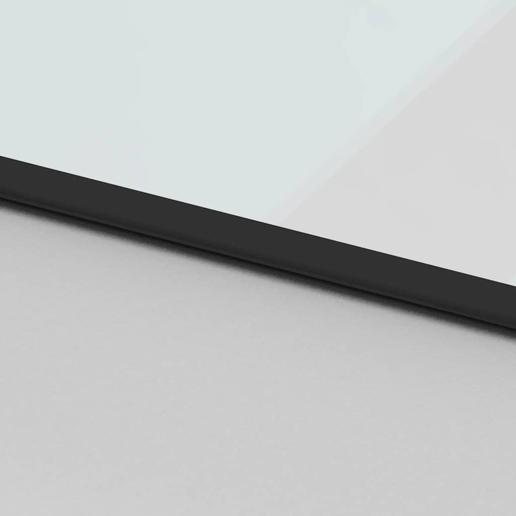 Schuifdeur met beslagset 76x205 cm gehard glas zwart