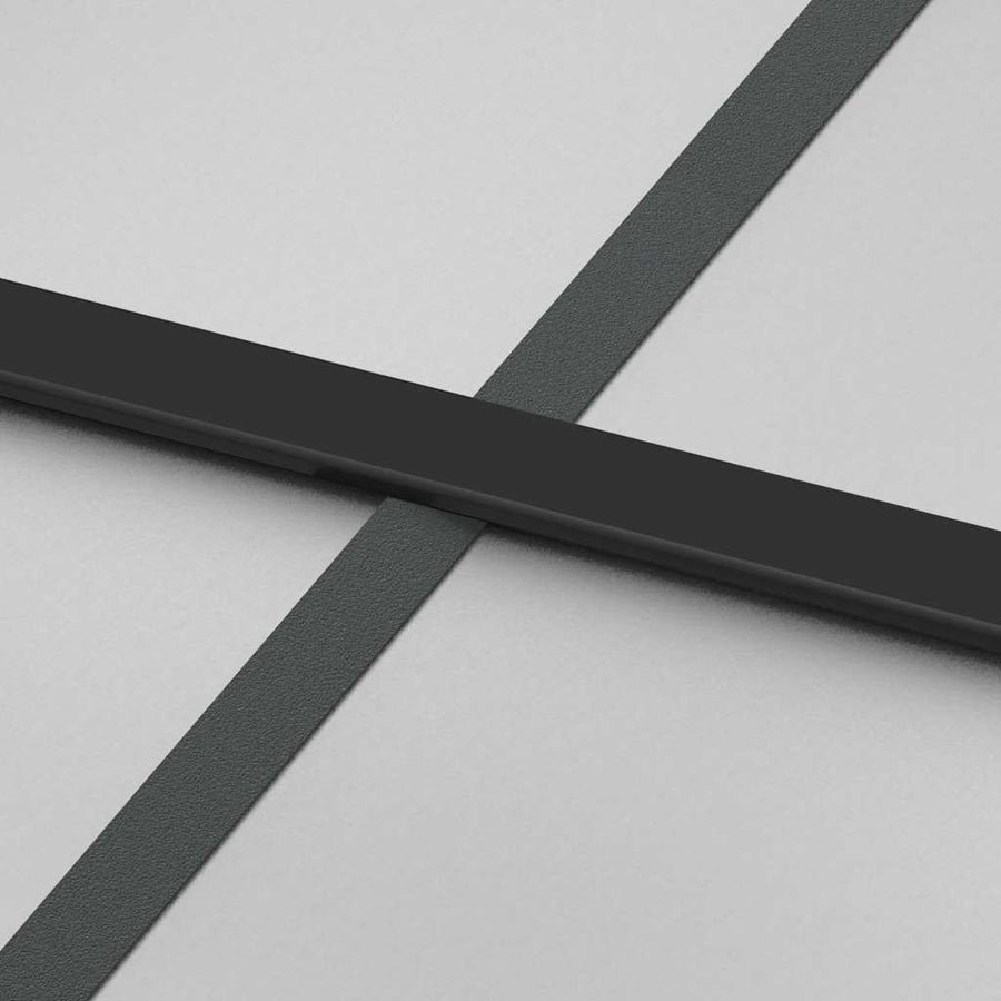 Schuifdeur met beslagset 90x205 cm gehard glas zwart