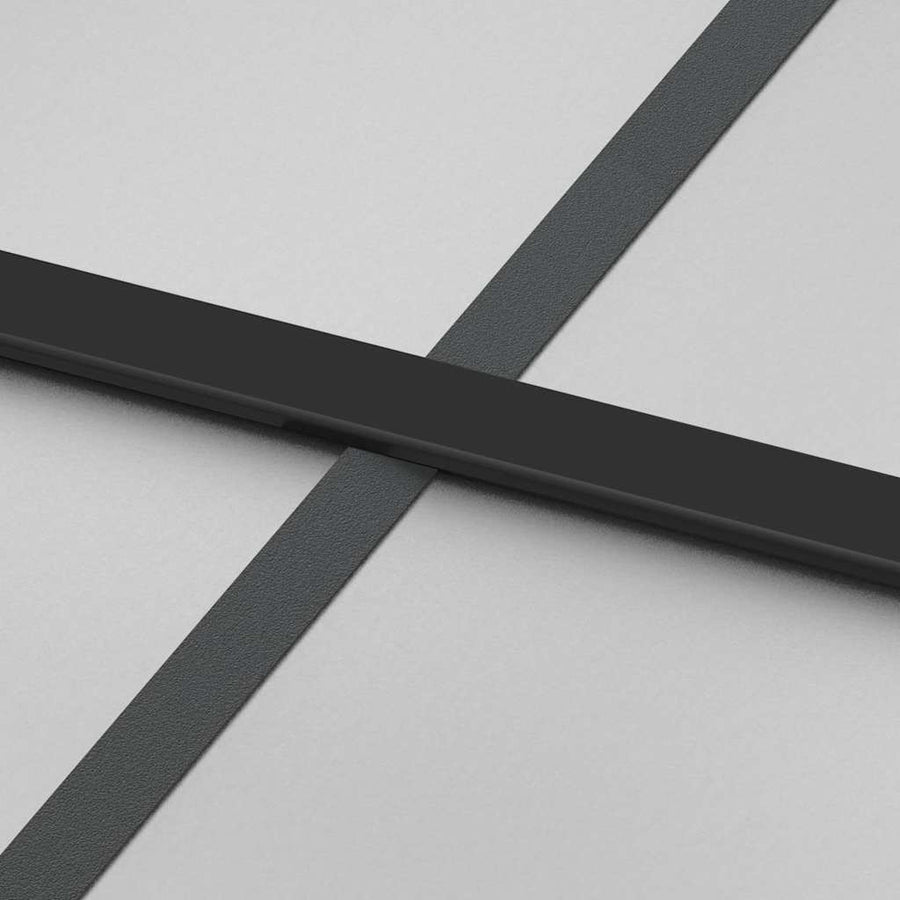 Schuifdeur met beslagset 102,5x205 cm gehard glas zwart