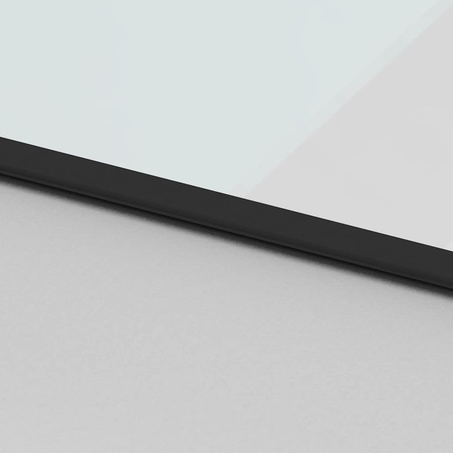 Schuifdeur met beslagset 102,5x205 cm gehard glas zwart