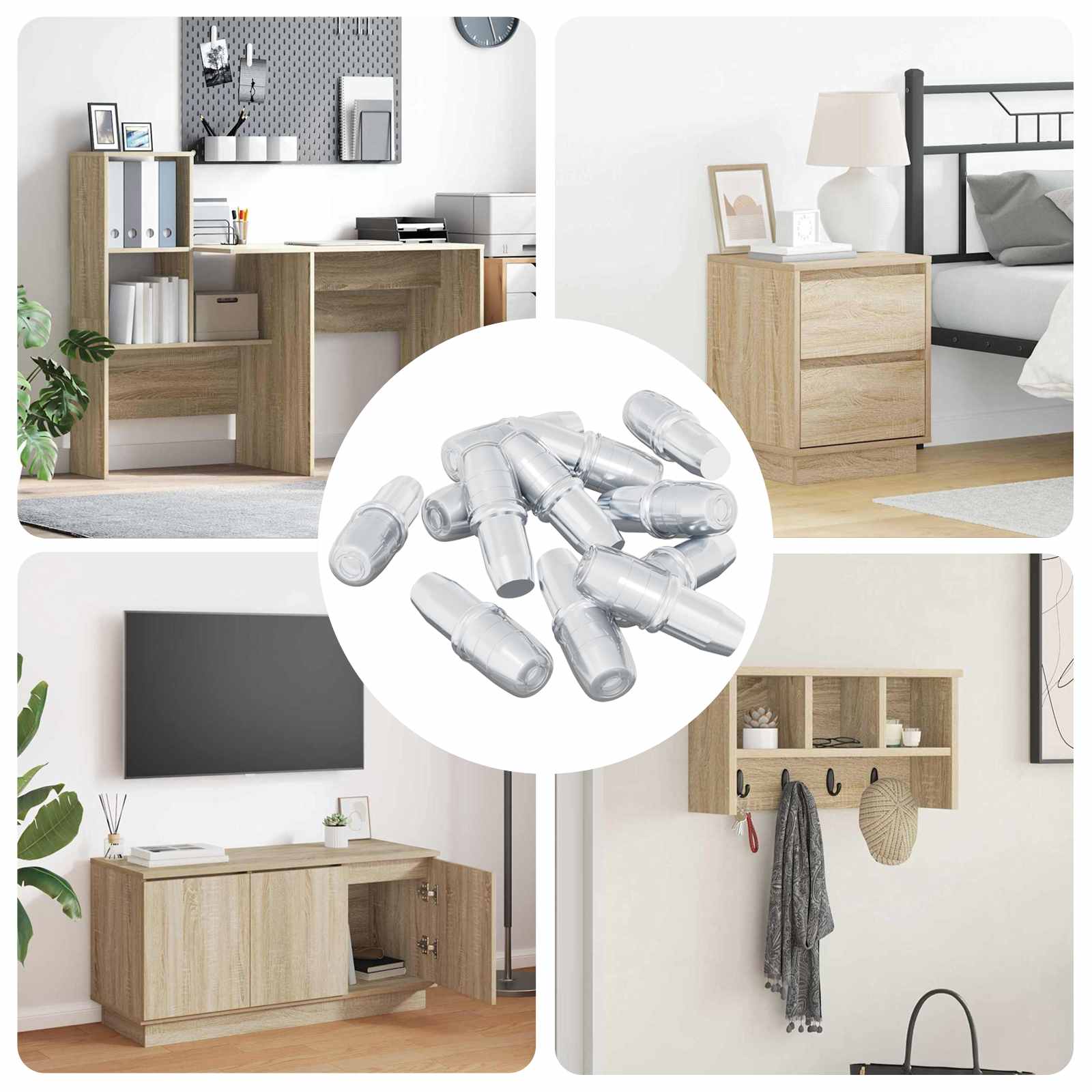 Plankhaak 12 pcs Zilver 7 x 16 mm IJzer