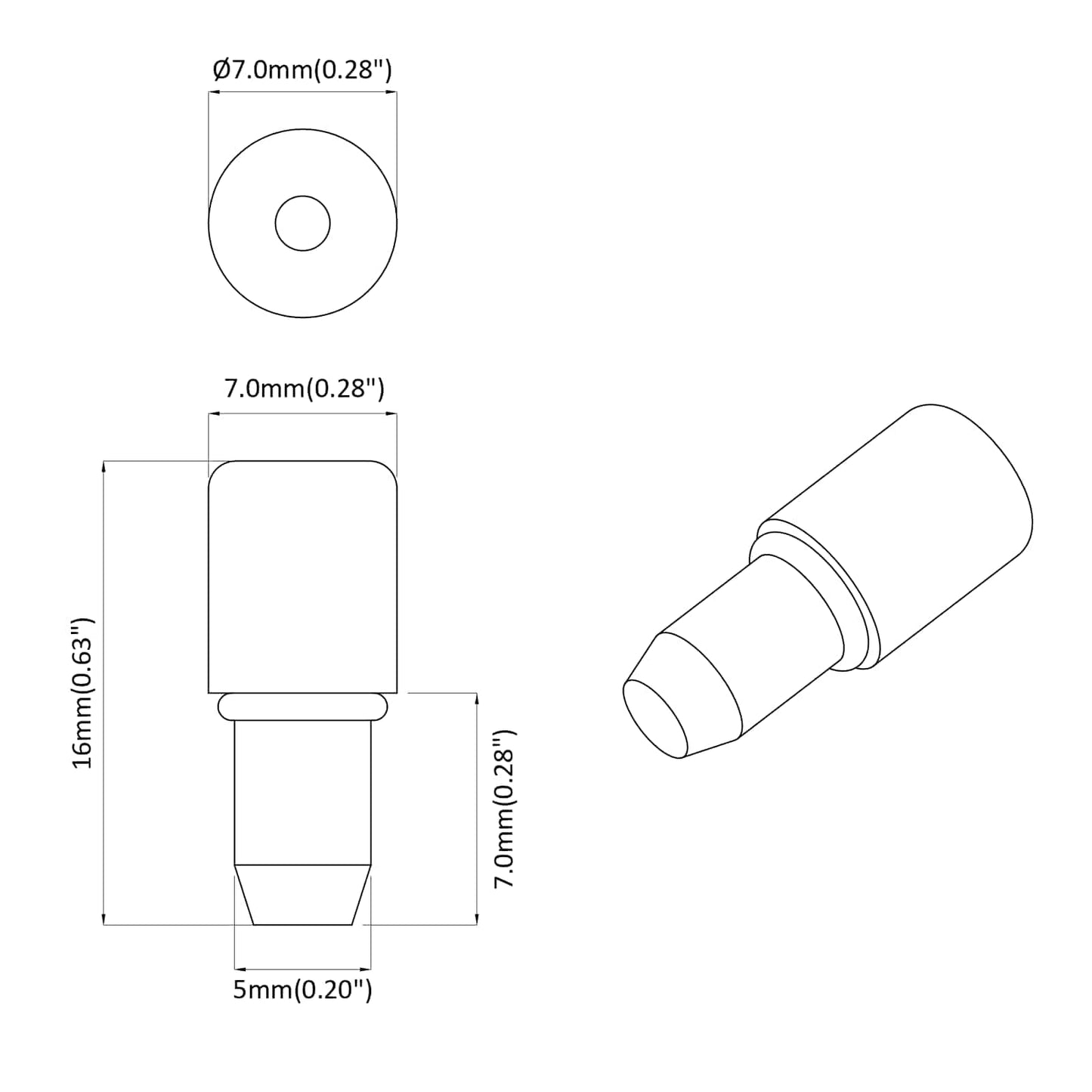 Plankhaak 12 pcs Zilver 7 x 16 mm IJzer