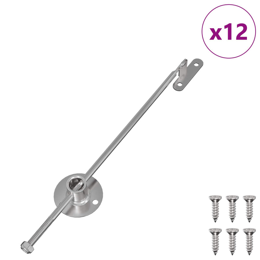 Gasveer 12 pcs Zilver 190 mm IJzer