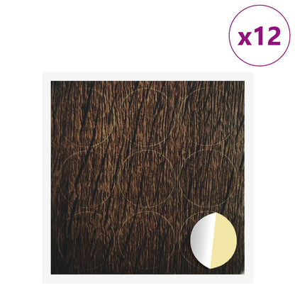 Zelfklevende Schroefhoes 12 pcs Bruin Eiken Ø 20 x 0,5 mm