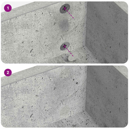 Zelfklevende Schroefhoes 2 pcs Beton Grijs Ø 20 x 0,5 mm