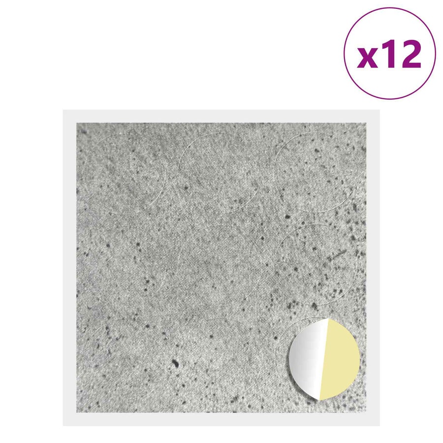 Zelfklevende Schroefhoes 12 pcs Beton Grijs Ø 20 x 0,5 mm