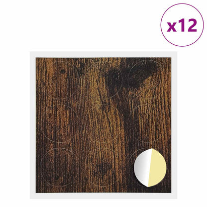 Zelfklevende Schroefhoes 12 pcs Gerookt eiken Ø 20 x 0,5 mm