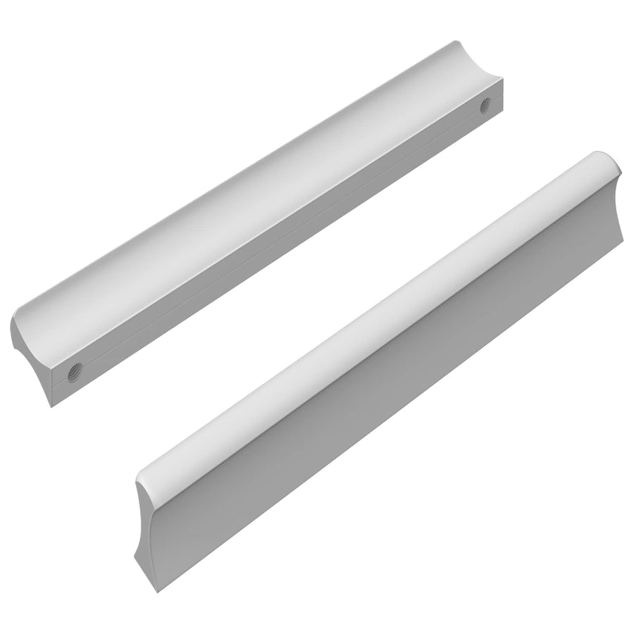 Handvat Effen 2 pcs Zilver 105.7 x 7.4 x 15.5 mm Aluminium