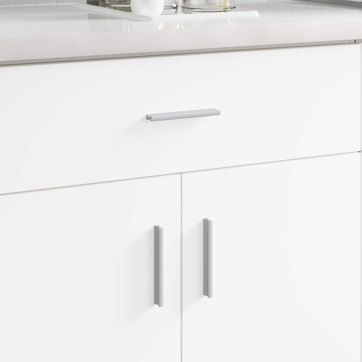 Handvat Effen 828 pcs Zilver 105.7 x 7.4 x 15.5 mm Aluminium