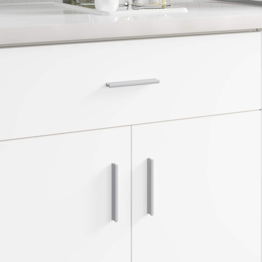 Handvat Effen 828 pcs Zilver 105.7 x 7.4 x 15.5 mm Aluminium
