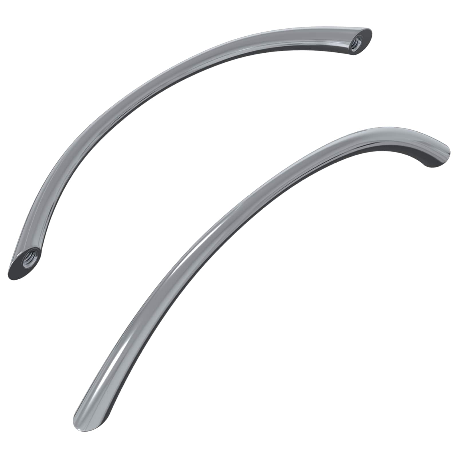 Handvat 2 pcs Zilver 107 x 3.6 x 23 mm Roestvrij staal