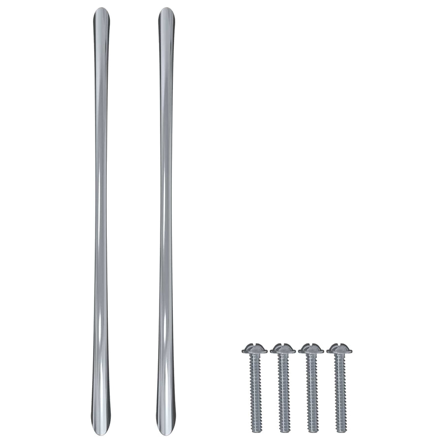 Handvat 2 pcs Zilver 107 x 3.6 x 23 mm Roestvrij staal