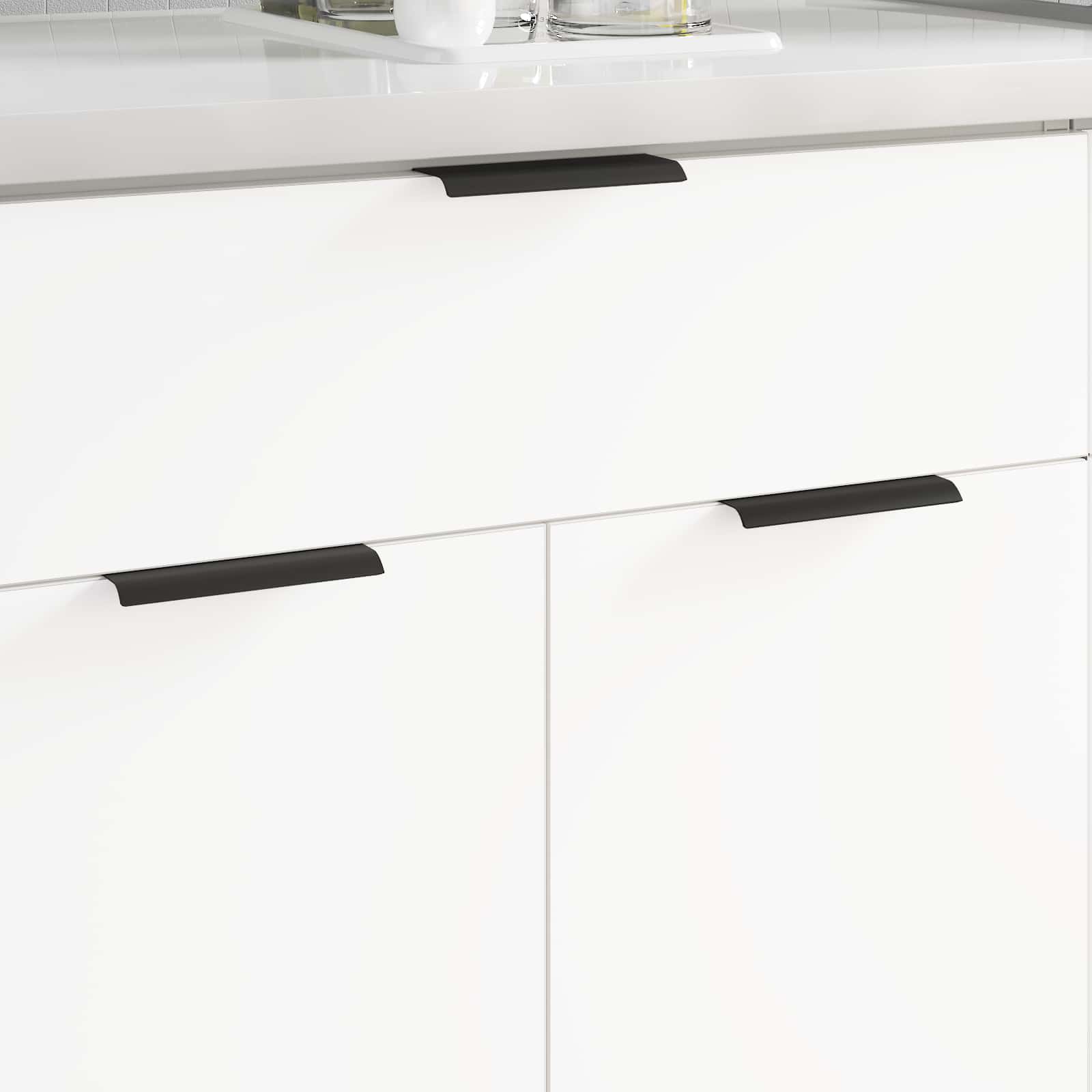 Handvat 2 pcs Zwart 120 x 39.6 x 17 mm Aluminium
