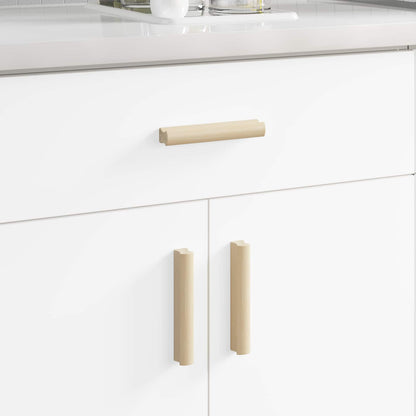 Rechthoekige Handgreep 2 pcs Natuurlijke Houtkleur