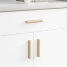 Rectangular Handle 12 pcs Natural Wood Color