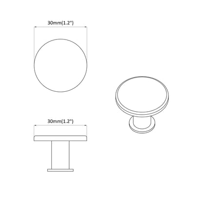 Handvat 2 pcs Zwart Ø30 mm Aluminium