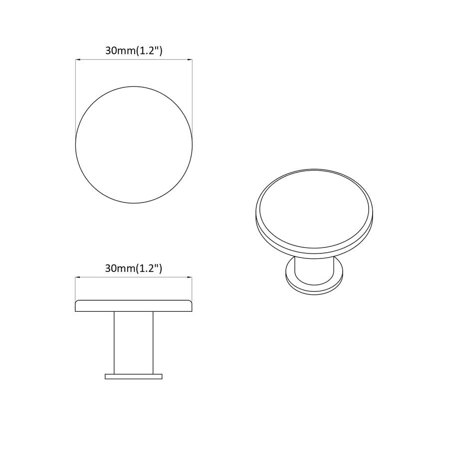 Handvat 1461 pcs Zwart Ø30 mm Aluminium