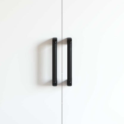 Handvat Effen 2 pcs Zwart 380 x 34 x 85 mm Aluminium en PP