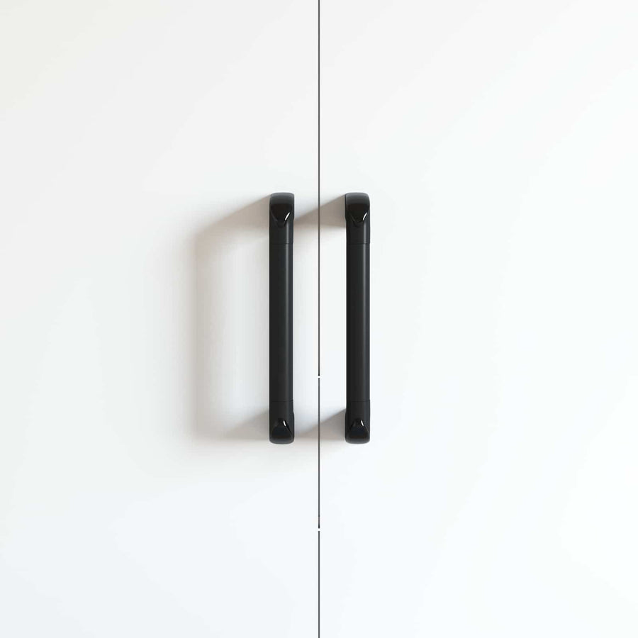 Handvat Effen 2 pcs Zwart 380 x 34 x 85 mm Aluminium en PP