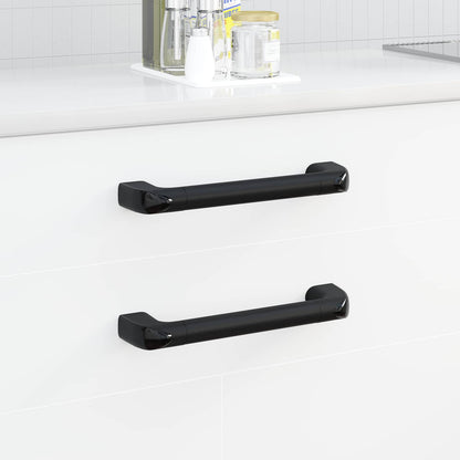 Handvat Effen 2 pcs Zwart 380 x 34 x 85 mm Aluminium en PP