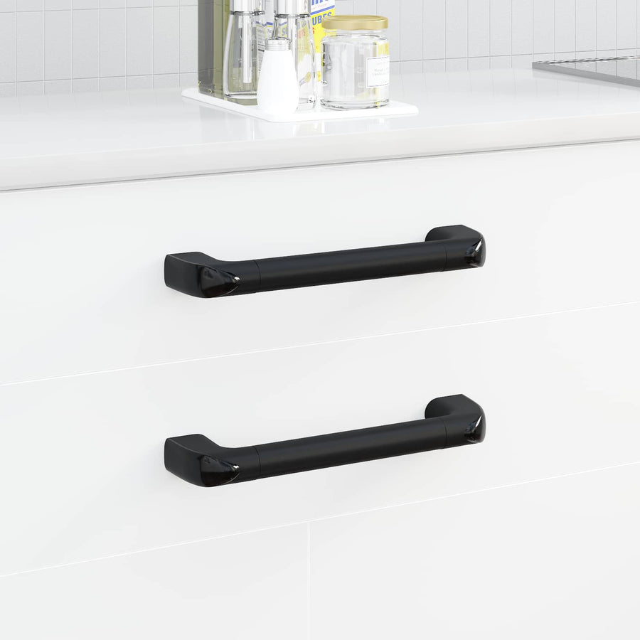 Handvat Effen 2 pcs Zwart 380 x 34 x 85 mm Aluminium en PP