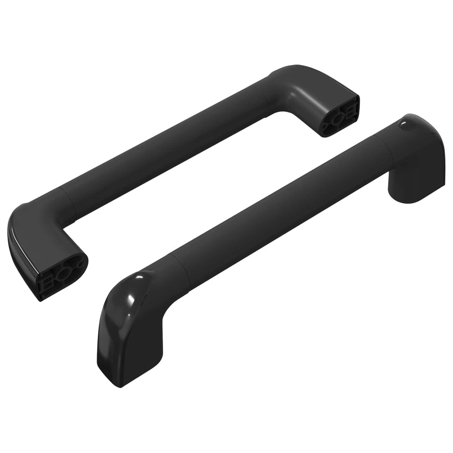 Handvat Effen 2 pcs Zwart 380 x 34 x 85 mm Aluminium en PP