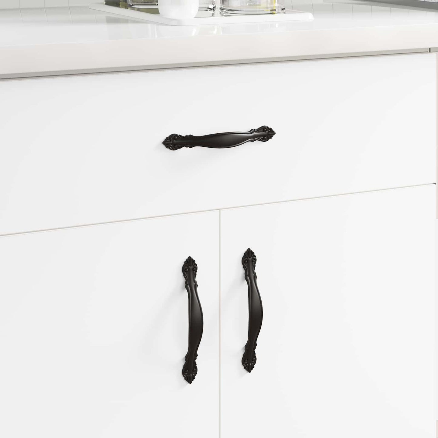 Handvat 12 pcs Zwart 150 mm Zinklegering