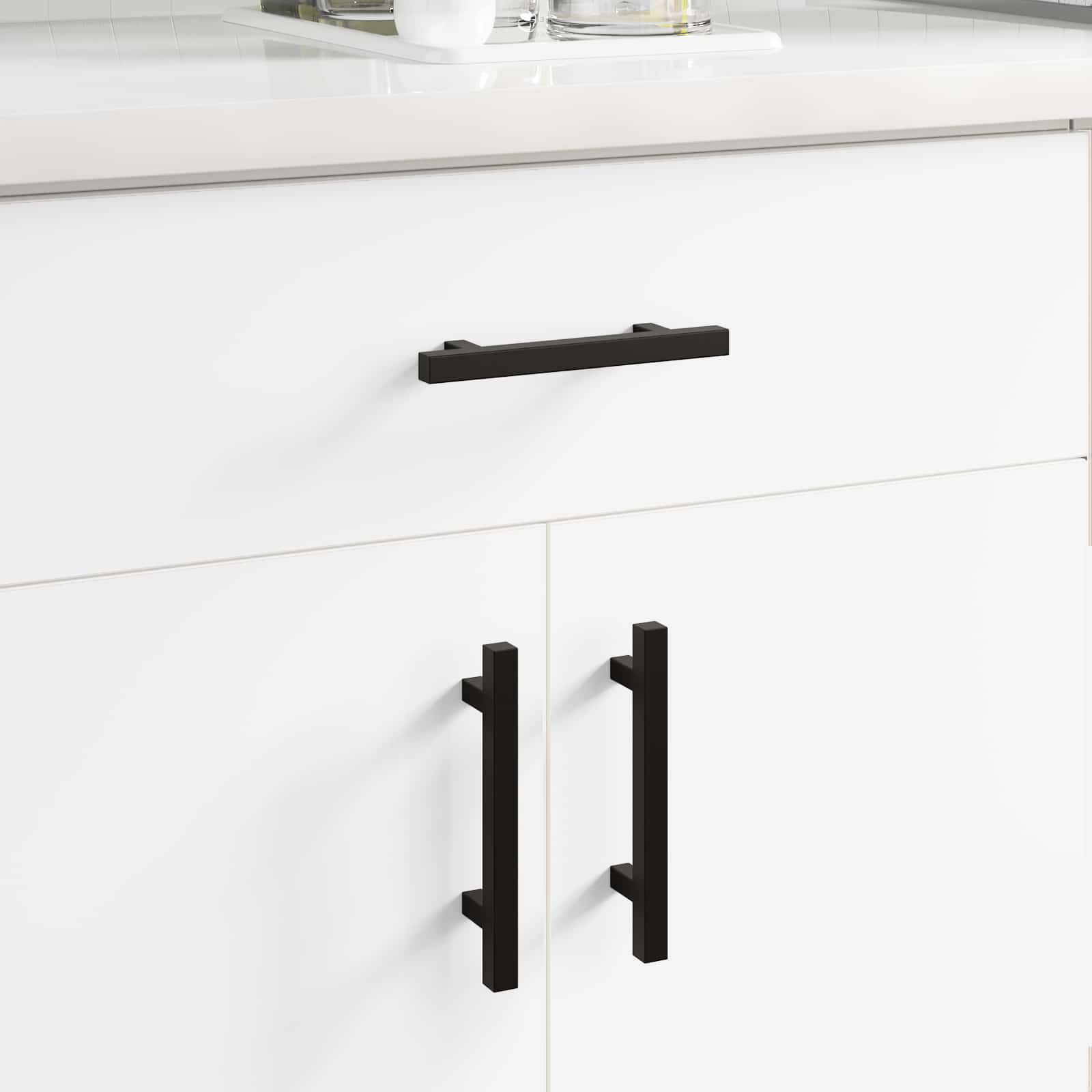 Kasthandgreep 2 pcs Zwart M4 x 18 mm Roestvrij staal