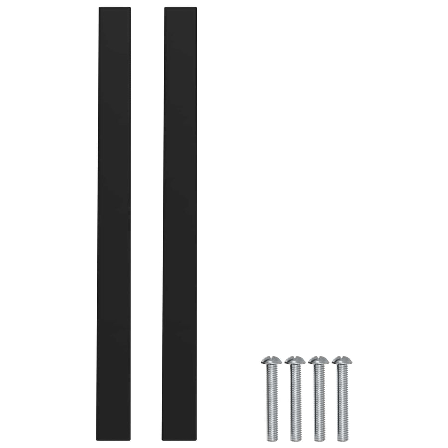 Kasthandgreep 12 pcs Zwart M4 x 18 mm Roestvrij staal