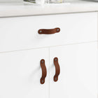 Cabinet Handles 2 pcs Brown 140 x 25 x 2.3 mm PU