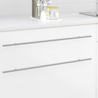 Kasthandgreep 800 mm zilver roestvrij staal (2 stuks)