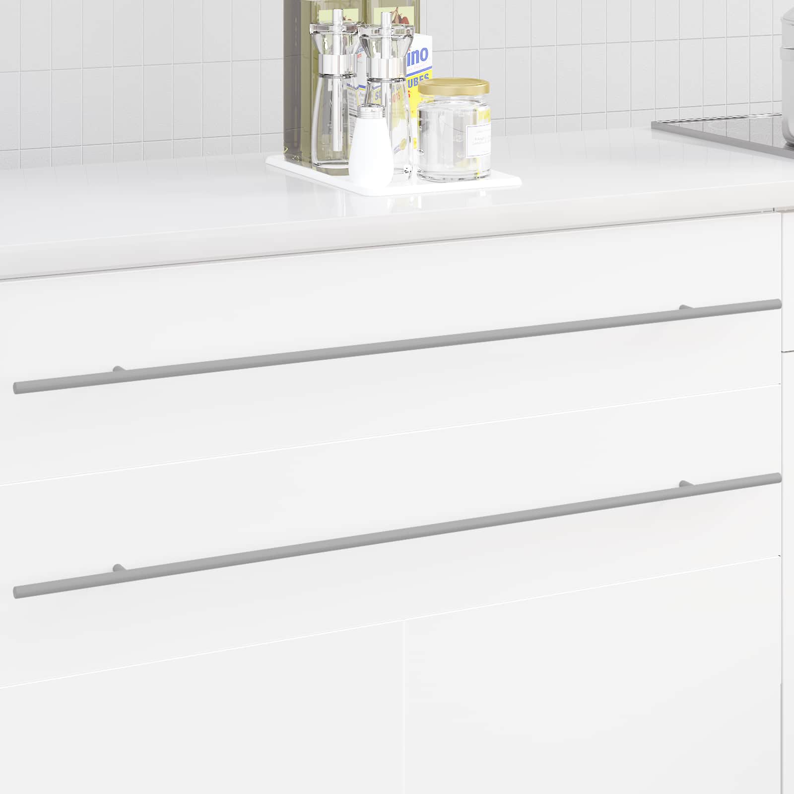 Kasthandgreep 12 pcs Zilver 0 Roestvrij staal