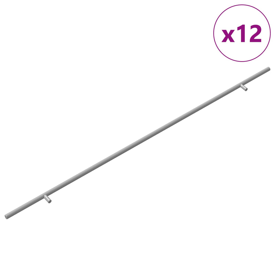 Kasthandgreep 12 pcs Zilver 0 Roestvrij staal