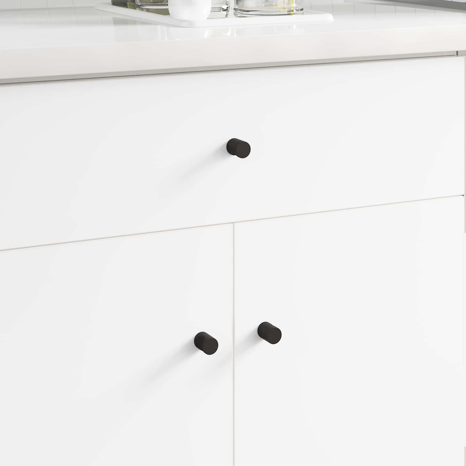 Kastknoppen 12 pcs Zwart M4 x 12 mm IJzer
