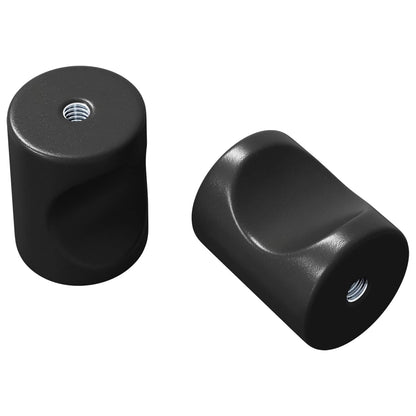 Kastknop 2 pcs Zwart 18 x 23 mm IJzer