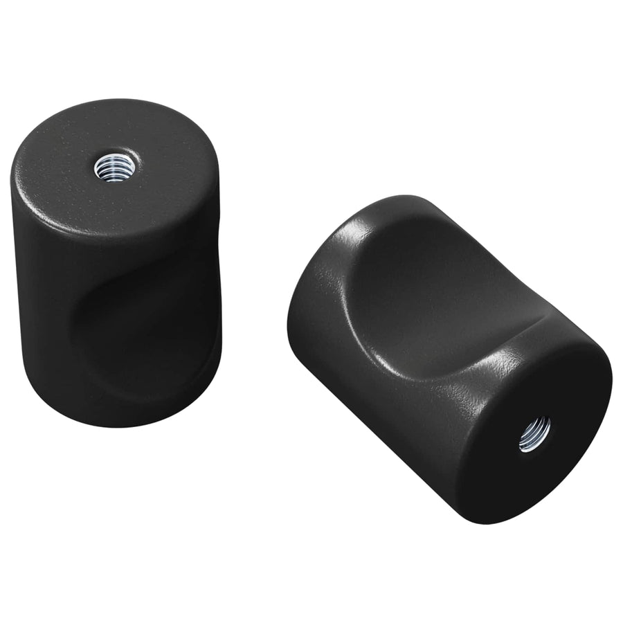 Kastknop 2 pcs Zwart 18 x 23 mm IJzer