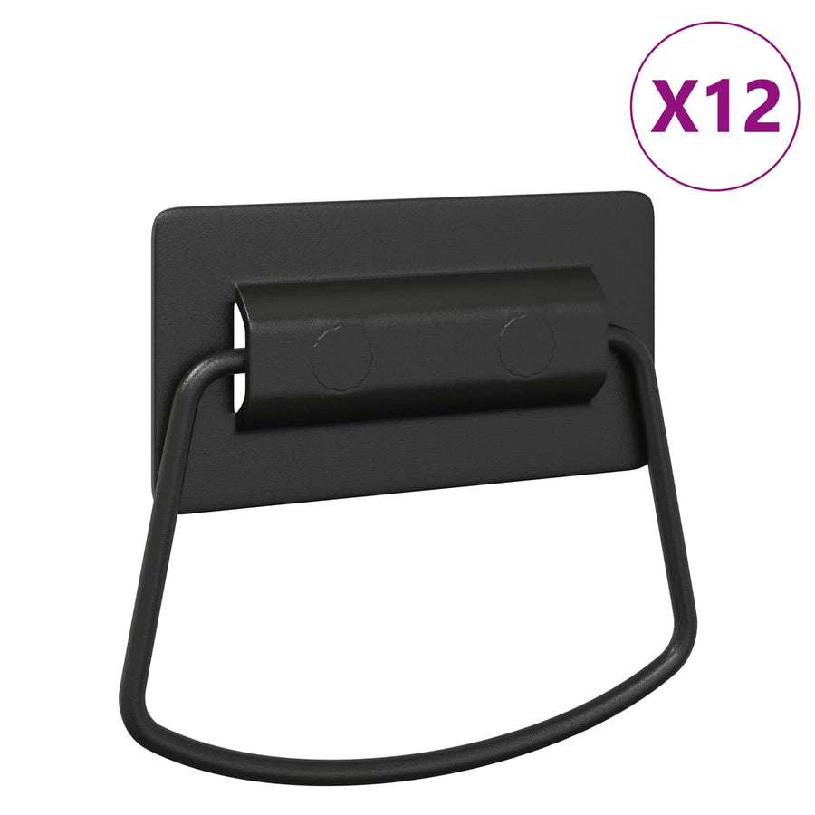 Kast Handvatten 12 Pcs 85 X 45 Mm Metaal 12 stuks Zwart