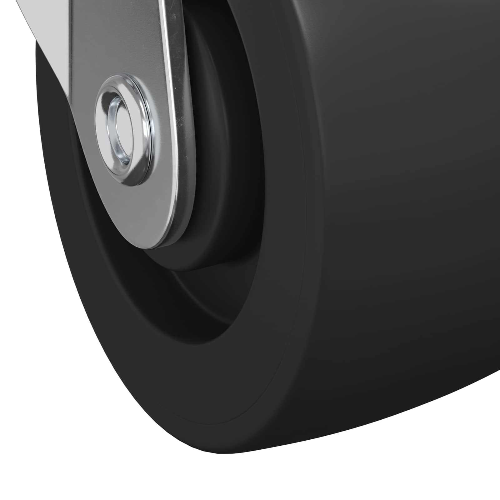 Caster 2 pcs Zwart en zilver 63 x 48 x 46 mm IJs en nylon