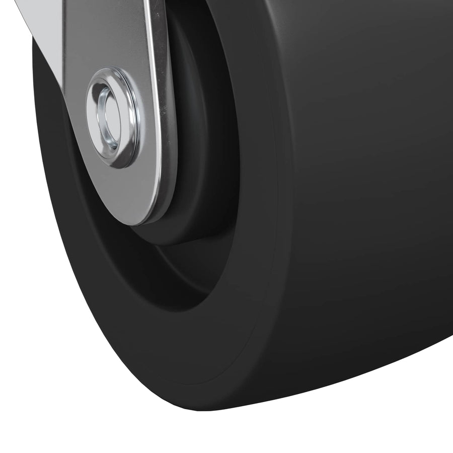 Caster 2 pcs Zwart en zilver 63 x 48 x 46 mm IJs en nylon